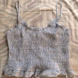 Linen Ruffled Top
